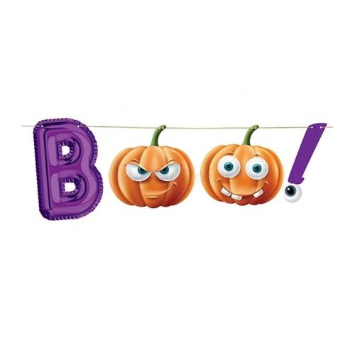 Trick or Treat "Boo" papír felirat - 150 cm