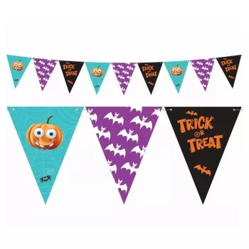 Trick or Treat papír zászlófüzér 9 zászlóval - 250 cm