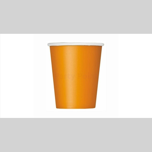 Narancssárga papírpohár - 266 ml, 14 db / csomag