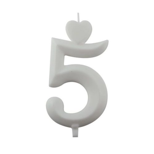 Kis számgyertya 6 cm-es, 5