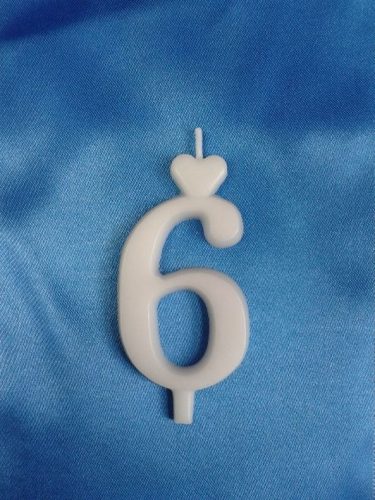 Kis számgyertya 6 cm-es, 6