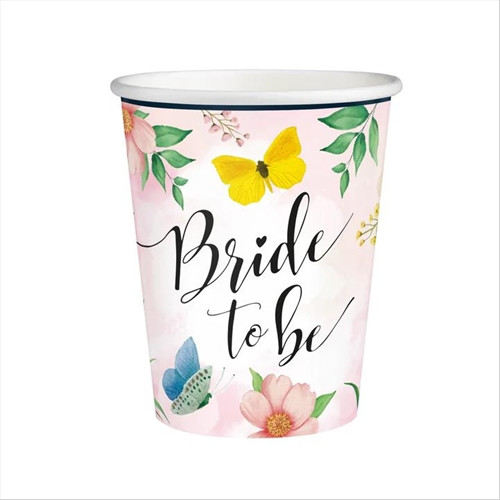 Pohár Bride to be Flowers 220ml 6db