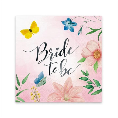 Szalvéta Bride to be Flowers 10 db