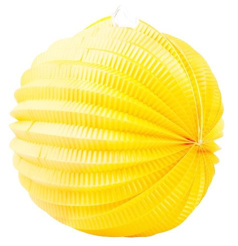 Lampion kerek citromsárga 22cm