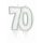 70-es számú gyertya ezüst
