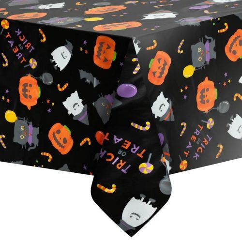 Happy Halloween terítő fekete 137x274cm
