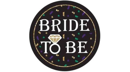 Bride to Be jeggyűrűvel fekete kitűző