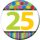 25-ös Szülinapi Számos Kitűző
