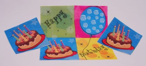 Szalvéta parti, Happy Birthday Lufis 33*33 cm,2 rétegű,12 db