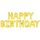 Happy Birthday levegős felirat - arany 40cm-es