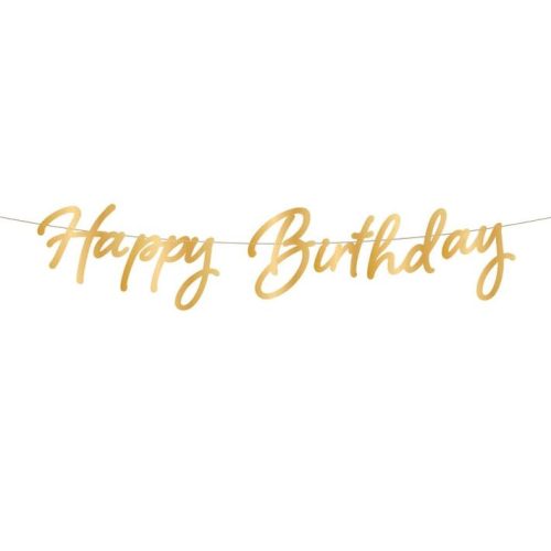 Happy Birthday banner - arany