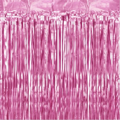 Rózsaszín partifüggöny - 100x250 cm