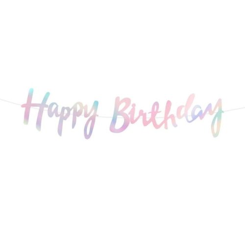 Happy Birthday banner - irrizáló