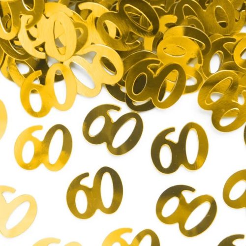 60-as arany konfetti