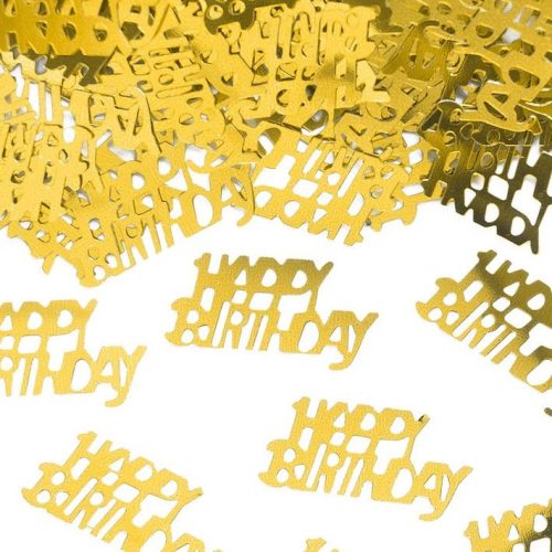 Konfetti 15 g - Happy Birthday arany