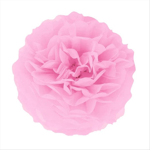 Selyempapír pompon, világos rózsaszín, 35 cm