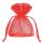 Nagy piros organza tasak 10db/csomag