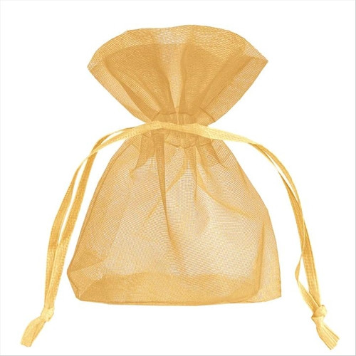 Nagy arany organza zacskó - 10 db
