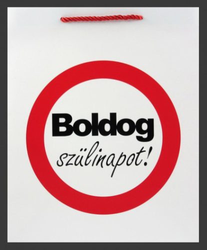 Ajándéktasak Boldog Szülinapot nagy 26x12,5x32cm