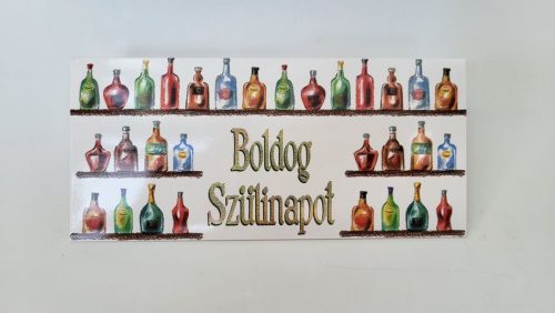 Díszboríték - Boldog Szülinapot (üvegek) - 20 x 10 cm