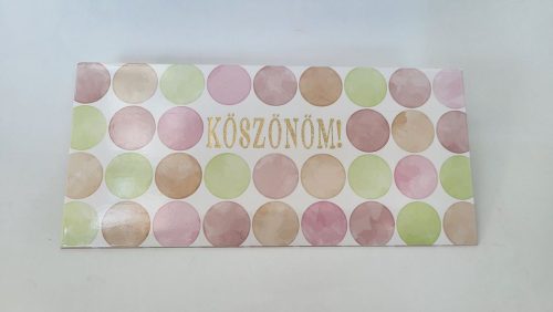 Díszboríték - Köszönöm (lányos) - 20  x 10 cm