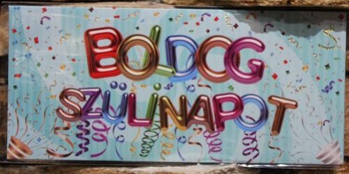 Díszboríték - Boldog Szülinapot (konfettis) - 20 x 10 cm