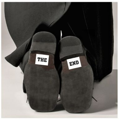 Tréfás cipő matrica - The End