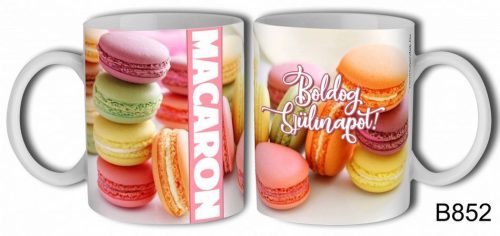 Bögre - Boldog Szülinapot! Macaron