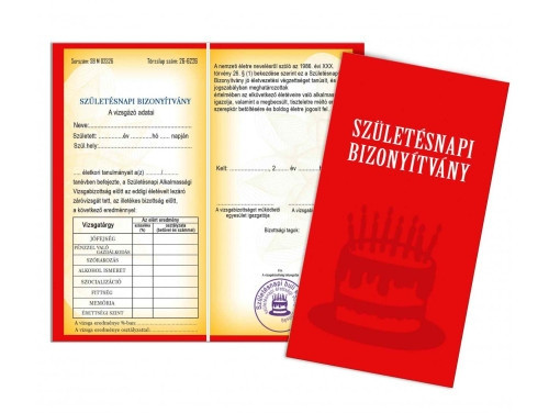 Születésnapi Bizonyítvány