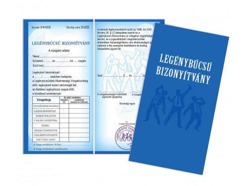 Bizonyítvány - Legénybúcsú bizonyítvány