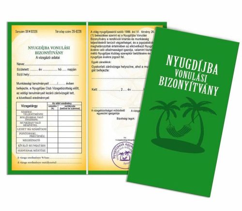 Bizonyítvány - Nyugdíjba Vonulási