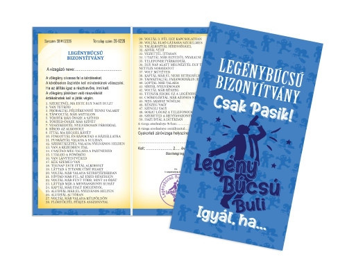 Bizonyítvány - Legénybúcsú csak pasik