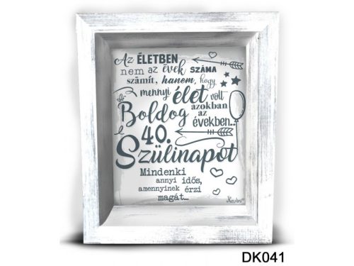 3D Képkeret 16,5 cm x 19,5 cm - Boldog 40. születésnapot