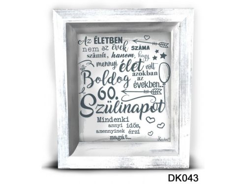 3D Képkeret 16,5 cm x 19,5 cm - Boldog 60. születésnapot