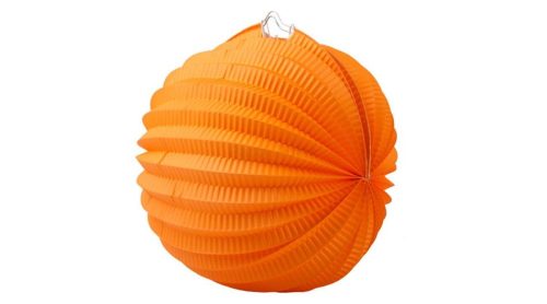 Lampion kerek narancssárga 22 cm