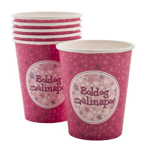 Boldog születésnapot parti pohár - pink