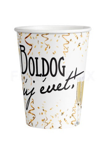 Boldog Új Évet pohár 6 db/cs