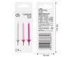 Gyertya tartóval pink, fehér és ciklámen színben - 6 cm, 24 db / csomag
