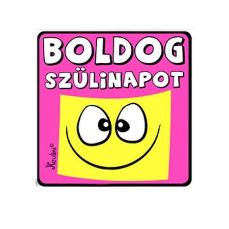 Hűtőmágnes - Boldog Szülinapot (rózsaszín)