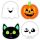 Halloween Karakterek Papír Maszk, 8 db-os