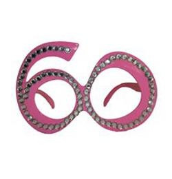 Rózsaszín 60-as Szülinapi Parti Szemüveg