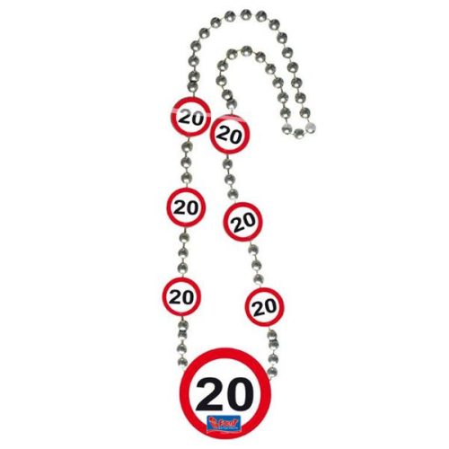 20-as Sebességkorlátozó Számos Születésnapi Party Nyaklánc