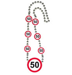 50-es Sebességkorlátozó Számos Születésnapi Party Nyaklánc