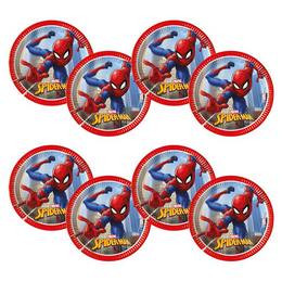 Pókember - Spiderman Crime Fighter Papír Parti Tányér - 20 cm, 8 db-os