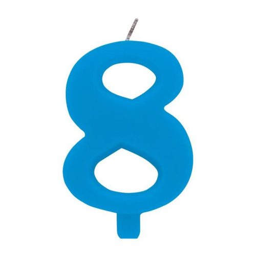 Csillagszórós kék számgyertya - 8
