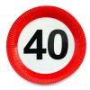 40-es sebességkorlátozó tányér