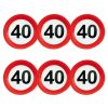 40-es sebességkorlátozó tányér