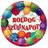 Boldog szülinapot feliratú léggömbös tányér