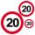 20-as sebességkorlátozó matrica csomag