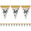 50-es Születésnapi Elegáns Léggömbös Parti Zászlófüzér - 5 m
